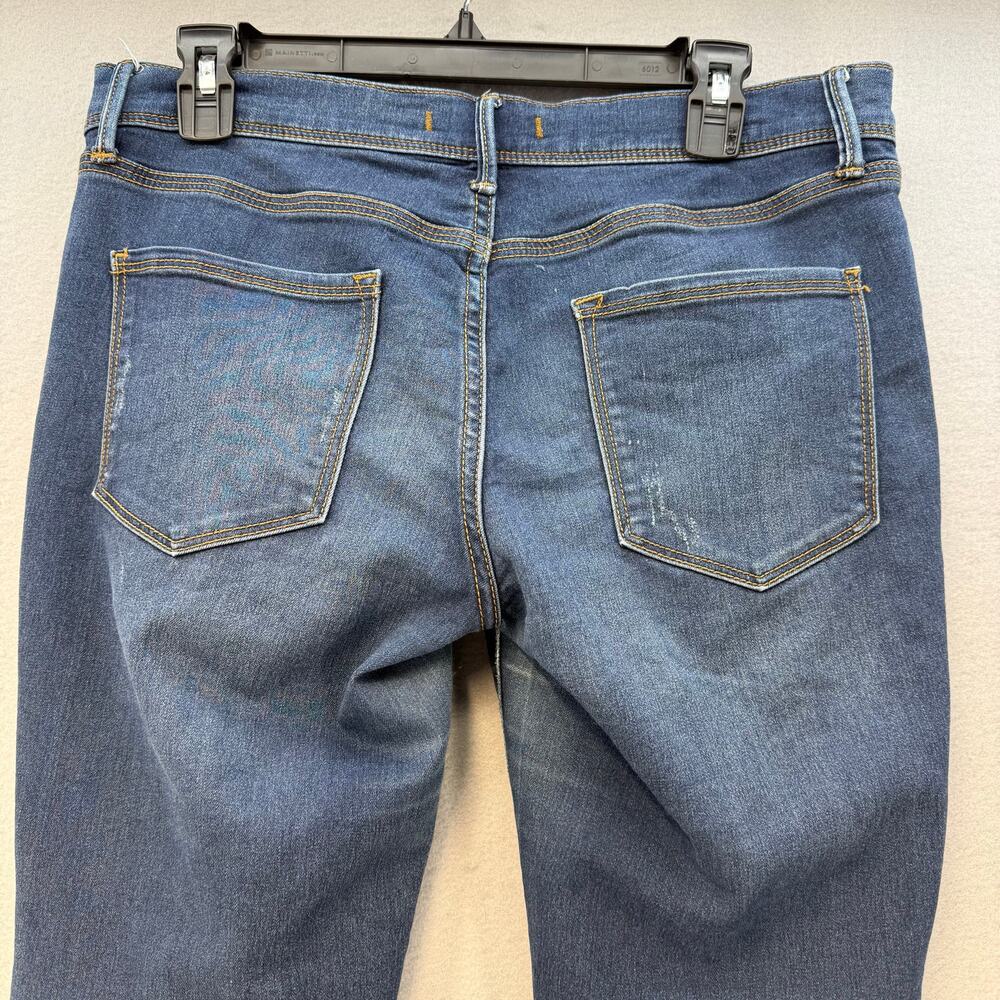 Free People Jeans Women's 29(8) Dark Blue Skinny Mid Rise Fit Minimalist Preppy - Picture 3 of 13